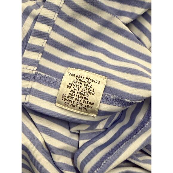 Peter Millar Summer Comfor Men's Polo XL Striped Purple White - Picture 4 of 5